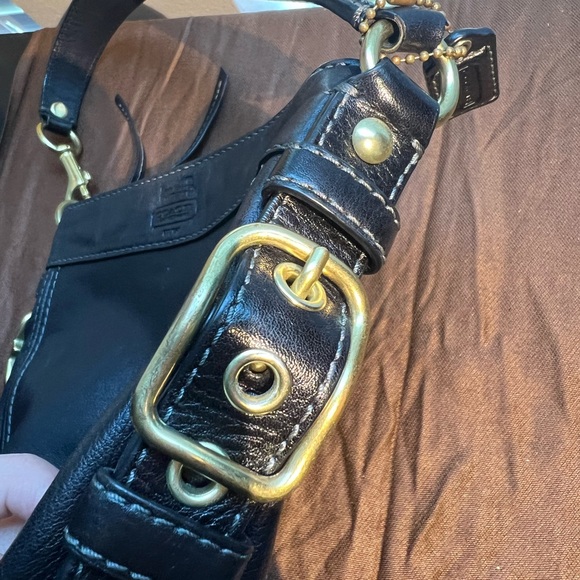 COACH ZOE BLACK LEATHER HANDBAG - GREAT CONDITION - Picture 6 of 11